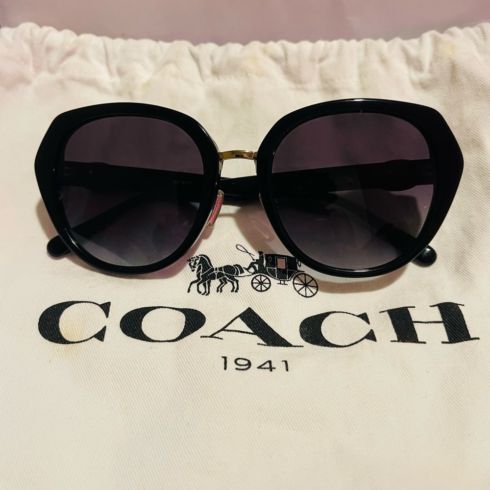 Coach Black and Gold Sunglasses